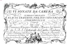 Partition flûte ou violon, 6 Sonate da Camera a Cembalo Obligato, Flauto Traverso o violon Concertato e violoncelle