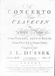 Partition Piano solo, Piano Concerto, Op.17, F major, Dussek, Jan Ladislav