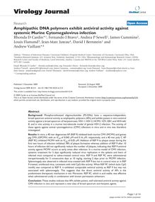 Amphipathic DNA polymers exhibit antiviral activity against systemic Murine Cytomegalovirus infection