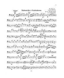 Partition violoncelle et basse, Piano Concerto No.9, Jenamy Concerto ; Jeunehomme Concerto