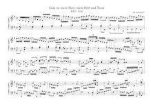 Partition , Gott ist mein Heil, mein Hilf und Trost, BWV 1106, pour Neumeister Collection, BWV 1090-1120