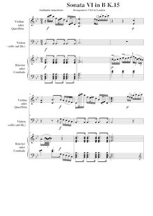 Partition complète, violon Sonata, Violin Sonata No.10, B♭ major