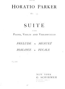 Partition de piano,  pour Piano Trio, Op.35, A Major, Parker, Horatio