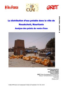 La distribution d'eau potable dans la ville de Nouakchott ...