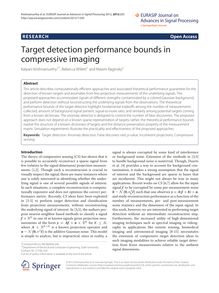 Target detection performance bounds in compressive imaging