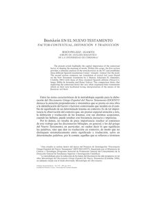  Basileia  en el nuevo testamento. Factor contextual, definición y traducción
