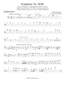 Partition Euphonium, Symphony No.36  Christmas Symphony , F major par Michel Rondeau