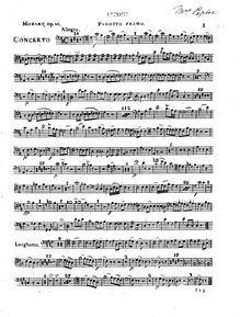 Partition basson 1, Piano Concerto No.26, Krönungskonzert ; Coronation Concerto