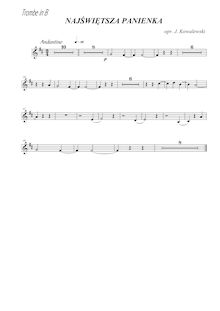 Partition trompette 1/2 (B♭), Kolęda: Najświętsza Panienka, Kowalewski, Jakub