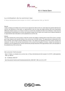 La civilisation de la common law - article ; n°3 ; vol.45, pg 559-575