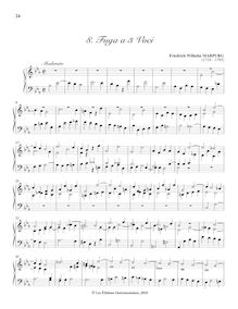 Partition , Fuga a 3 Voci (E-flat major), Fughe e Capricci, Op.1