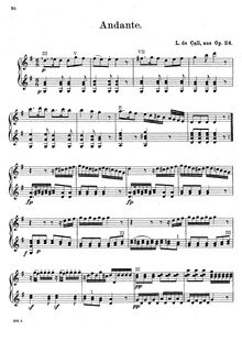 Partition No.2 - Andante, 6 duos, Op.24, Call, Leonhard von