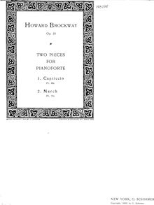 Partition complète, 2 pièces pour Pianoforte, Op.25, Brockway, Howard