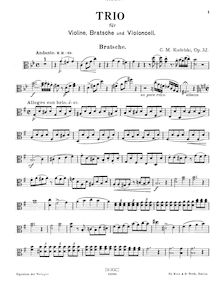 Partition viole de gambe, corde Trio, G major, Kudelski, Carl Matthias