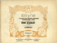 Partition couverture couleur, Octet, Octet in F major, Schubert, Franz