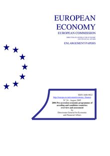 2004 pre-accession economic programmes of acceding and candidate countries