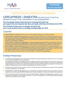 ZANEXTRA 10 mg10 mg - Synthèse d avis ZANEXTRA - CT 5889