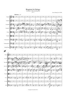 Partition compléte, Requiem pour cordes, Op.22, g minor