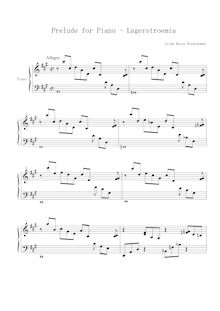 Partition complète, Prelude pour Piano, Lagerstroemia, Isida, Kazue Rockzaemon