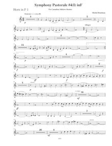 Partition cor 1 (F), Symphony No.4  Pastorale , Symphony on Canadian Folk Themes