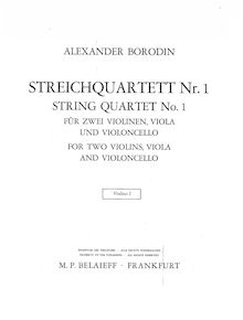 Partition violon 1, corde quatuor No.1 en A Major, On a Theme of Beethoven