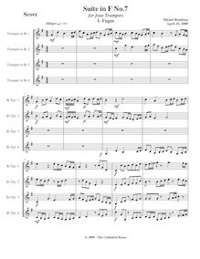 Partition , Fugue,  No.7 en F major, F major, Rondeau, Michel