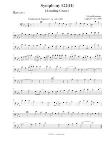 Partition basson, Symphony No.22, C minor, Rondeau, Michel par Michel Rondeau
