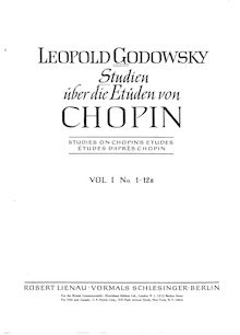 Partition Book 1 (1-12a), 48 études after Etudes by Frederic Chopin
