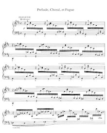 Partition de piano, Prélude, choral et Fugue, FWV 21, Franck, César
