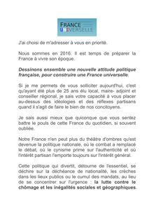 La lettre aux maires de Frédéric Lefebvre