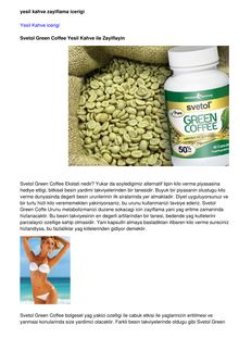 Yesil Kahve green coffee svetol in farmacia