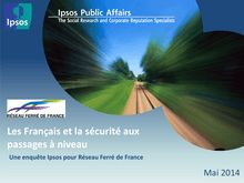 Les Français et la sécurité aux passages à niveau - enquête Ipsos