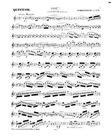 Partition clarinette, vent quintette No.1, Op.124, Briccialdi, Giulio