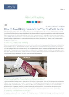 How to Avoid Being Scammed on Your Next Villa Rental