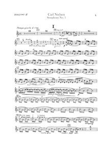 Partition violons II, Symphony No. 5, Op. 50, Nielsen, Carl