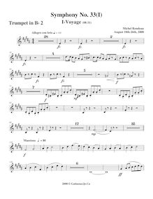 Partition trompette 2, Symphony No.33, A major, Rondeau, Michel