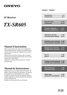 Notice Récepteur AV Onkyo  TX-SR605