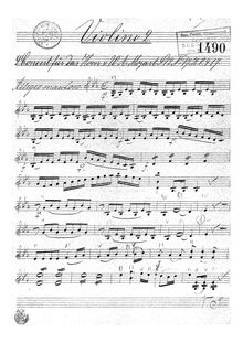 Partition violons II, cor Concerto, Horn Concerto No.2, E♭ major