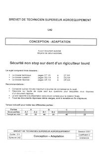 Btsae 2007 examen conception adaptation