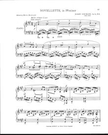 Partition No.8 en F♯ Minor, 8 Novelletten, Schumann, Robert
