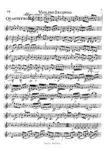 Partition violon II, corde quatuor No.16, E♭ major, Mozart, Wolfgang Amadeus par Wolfgang Amadeus Mozart