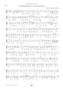 Partition ténor, Cymbalum Sionium, Cymbalum Sionium sive Cantiones Sacrae, 5, 6, 8, 10 & 12 vocum par Johann Hermann Schein