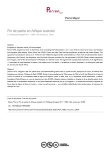 Fin de partie en Afrique australe - article ; n°1 ; vol.54, pg 79-92