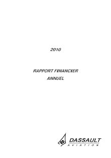 2010 RAPPORT FINANCIER ANNUEL