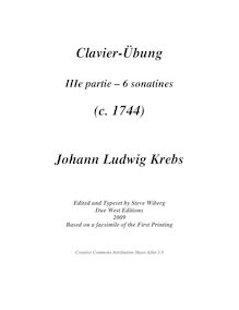 Partition complète, Clavier-Übung, dritter Teil, 6 Sonatines ( man. )