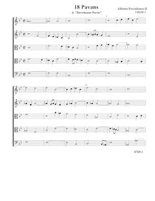 Partition complète (Tr Tr T T B), Dovehouse Pavan, F minor