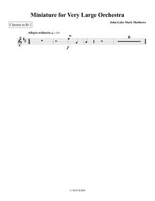 Partition clarinette 2 (en B♭), Miniature pour Very grand orchestre
