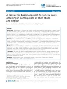 A prevalence-based approach to societal costs occurring in consequence of child abuse and neglect