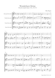 Partition complète (SATB enregistrements), Dreissig kleine Choralvorspiele zu den gebräuchlichsten Chorälen