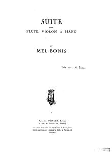 Partition violon score,  en trio, Bonis, Mel